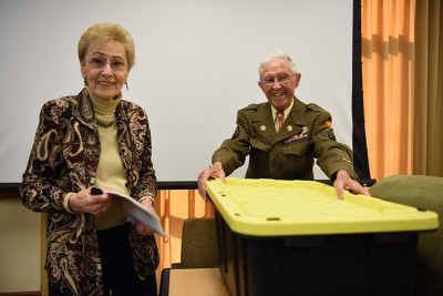 The Neag School of Education hosted a talk for visiting international educators and students featuring Holocaust survivor Henry Simon and West Hartford native Ben Cooper, a WWII veteran who helped to liberate the Dachau concentration camp. 