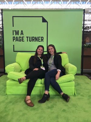 Anastasia DiFedele-Dutton and Elizabeth Simison sit together at the NCTE Conference.