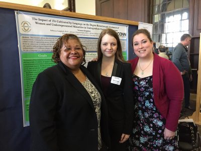 Vanessa Kingsbury (center) is photographed with Chrystal Smith (left), co-investigator Rebecca Campbell. 