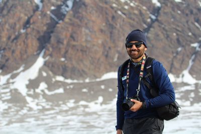 Parag Bhuva ’12 (CLAS), ’13 MA, a teacher in Washington, D.C., traveled this past summer on an expedition to the Arctic with National Geographic and Lindblad Expeditions, through its Grosvenor Teacher Fellowship. (Photo courtesy of Parag Bhuva)