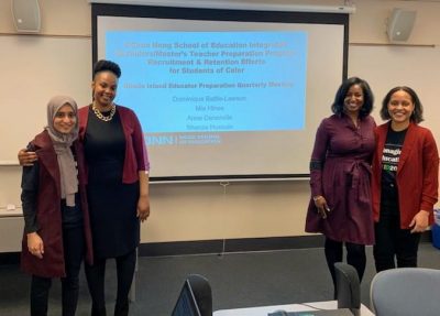 Shanza Hussain, Mia Hines, Dominique Battle-Lawson, and Anne Denerville present.