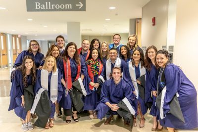 Members of the HESA class of 2019 gathered before the graduation celebration. 