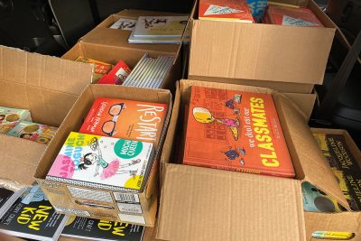 Books to be distributed during summer reading program.