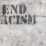 End Racism graffiti.