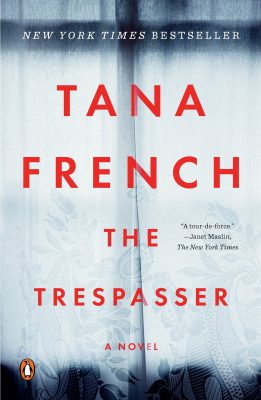 Book cover "The Trespasser" by Tana French, a Kaufman Three Books recommendation.
