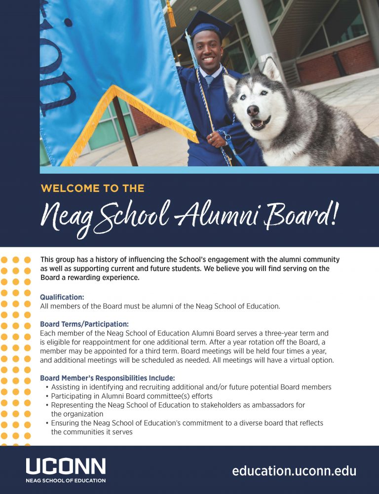 Neag School Alumni Board flyer