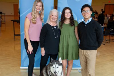 Karla Klein, three students, and Jonathan.