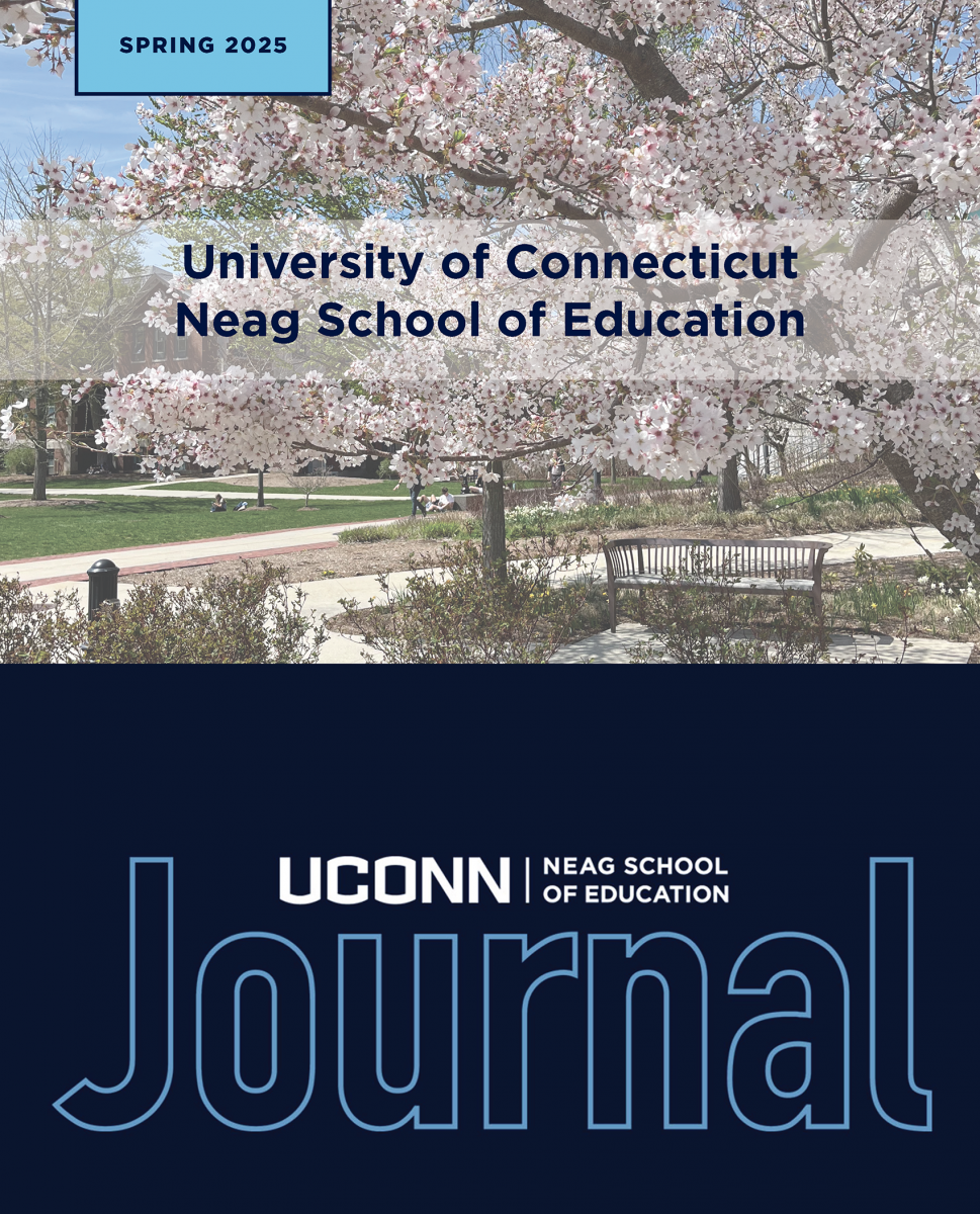 The cover of the Spring 2025 issue of the UConn Neag School of Education Journal.