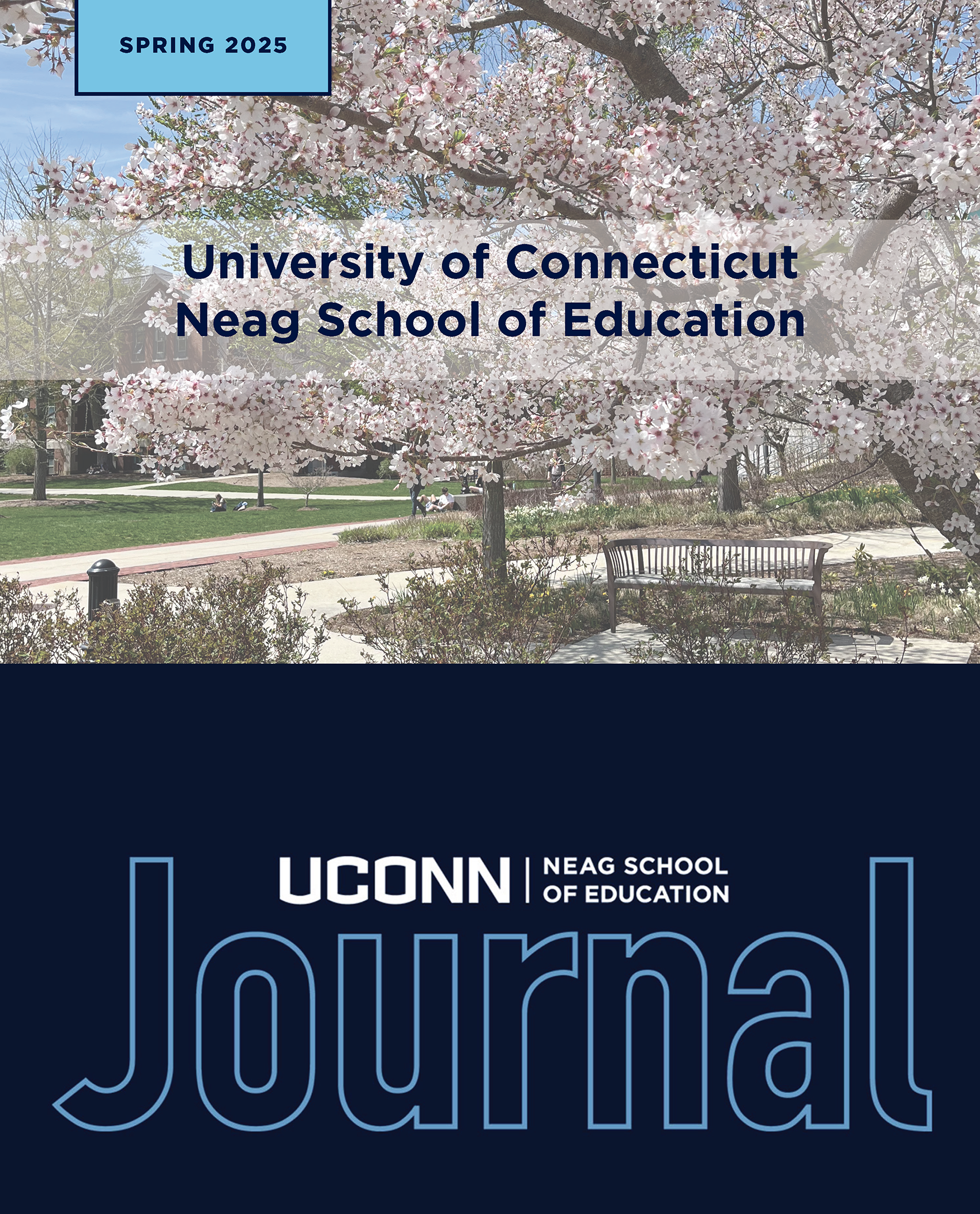 The cover of the Spring 2025 issue of the UConn Neag School of Education Journal.